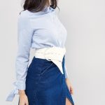 Styled & Disturbed Reinventing Velvet ASOS White Wide Waist Belt With Ring Buckle
