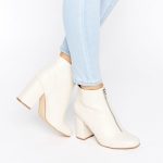 Styled & Disturbed Asos New Look Zip Front Leather Look Ankle Boot