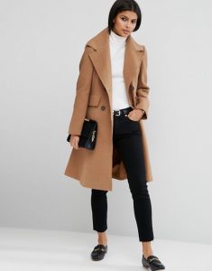Styled & Disturbed ASOS Wool Blend Skater Coat with Raw Edges